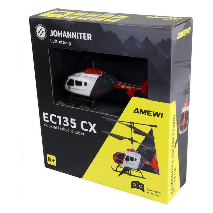 AMEWI EC135 CX Johanniter Helicóptero de 3 Canales RTF