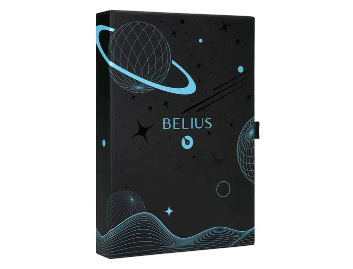 Belius Roller Space B y Funda de Similpiel, Minimalista Azul Tinta Azul, Punta 0.7 mm