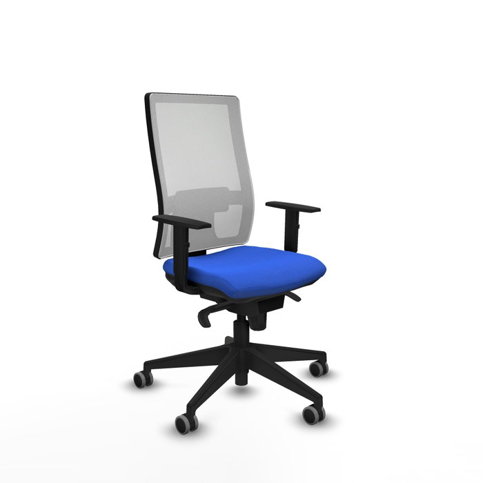 PIQUERAS Y CRESPO Silla de oficina Horna con Mecanismo Sincro, Tela Azul y Malla Blanca PIQUERAS Y CRESPO Silla de oficina Horna con Mecanismo Sincro, Tela Azul y Malla Blanca