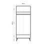 Hanah Home City Gardrop Leaf Armario con Impresión Digital UV Estilo Impresionista | Ancho 80 cm | Alto 190 cm
