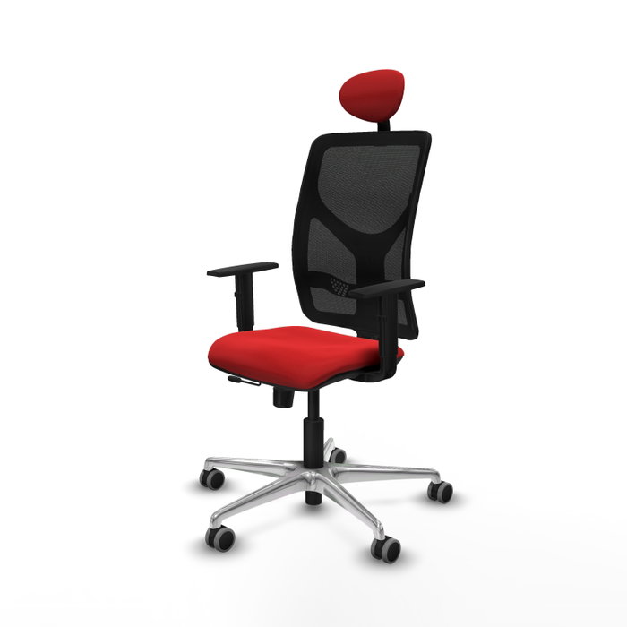 PIQUERAS Y CRESPO Silla de oficina Motilla Sincro/Traslack Rojo y Negro PIQUERAS Y CRESPO Silla de oficina Motilla Sincro/Traslack Rojo y Negro