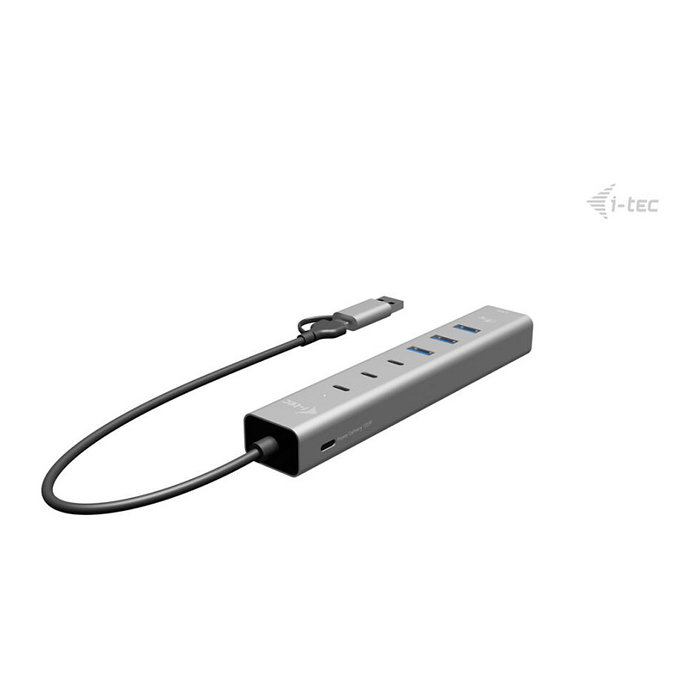 I-TEC Metal HUB 6 puertos USB-C/USB-A con LAN y Power Delivery 85W