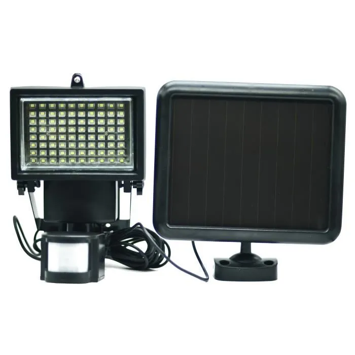 Galix Foco Solar con Detector de Presencia 80 LED Negro 650 Lúmenes Galix Foco Solar con Detector de Presencia 80 LED Negro 650 Lúmenes