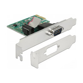 DeLOCK 89948 Tarjeta PCI Express x1 a 1 Puerto Seriell RS-232, Interna, Color Verde, Chipset ASIX AX99100, Compatible Windows 10/8.1/7