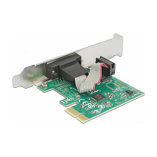 DeLOCK 89948 Tarjeta PCI Express x1 a 1 Puerto Seriell RS-232, Interna, Color Verde, Chipset ASIX AX99100, Compatible Windows 10/8.1/7