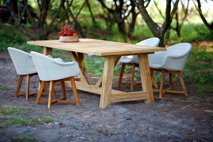 DKD Home Decor Mesa Comedor Indonesia 1c24 Teca Natural 200 x 100 x 75 cm