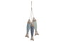 DKD Home Decor Decoración Colgante MDF y Cuerda Azul y Verde