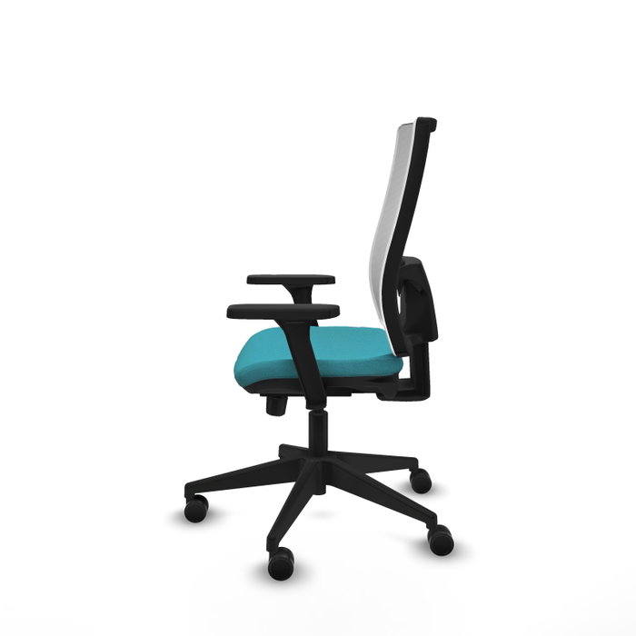 PIQUERAS Y CRESPO Silla de oficina Horna con mecanismo Sincro/Traslack, Turquesa y Blanco PIQUERAS Y CRESPO Silla de oficina Horna con mecanismo Sincro/Traslack, Turquesa y Blanco