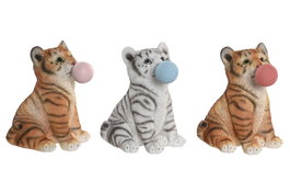 DKD Home Decor Figura de Resina Gato Surtido de 3 Unidades