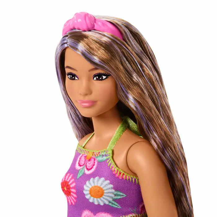 Barbie Muñeca Fashionista con Traje de Flores Jjn57 Mattel para Niños y Niñas a Partir de 3 Años