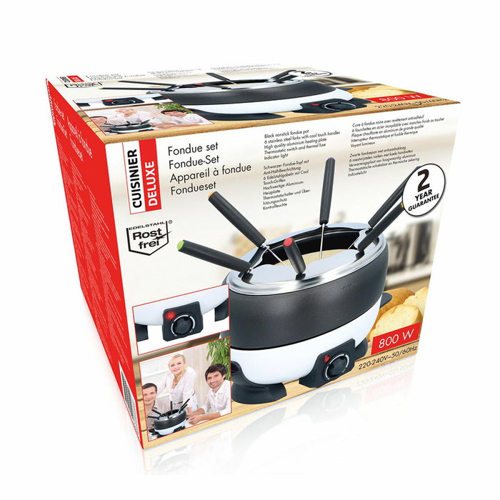 Basics Juego de fondue Cuisinier Deluxe 2,3 l 800 W Basics Juego de fondue Cuisinier Deluxe 2,3 l 800 W