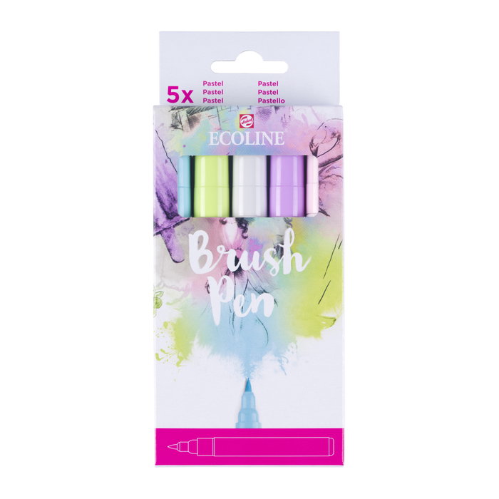 Talens Ecoline Brush Pen Estuche 5 Unidades Tonos Pastel