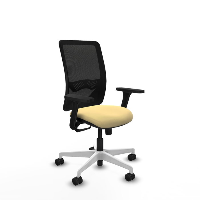 PIQUERAS Y CRESPO Silla de oficina Zulema con mecanismo Sincro, Crema y Negro PIQUERAS Y CRESPO Silla de oficina Zulema con mecanismo Sincro, Crema y Negro