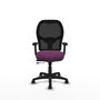 PIQUERAS Y CRESPO Silla de oficina Alocén con mecanismo traslack, malla negra y asiento morado