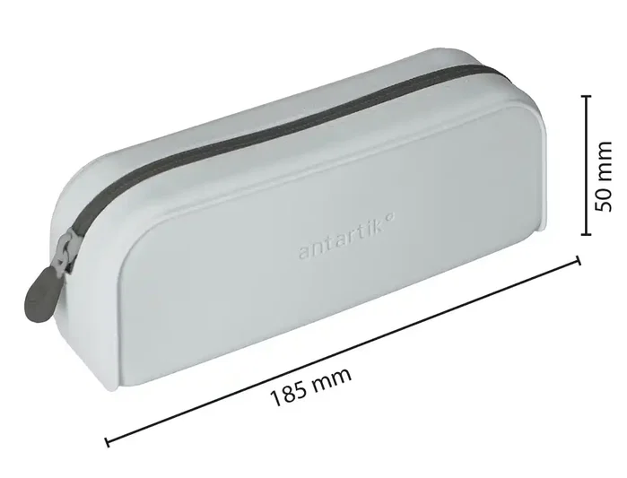 Antartik Estuche portatodo Prisma silicona soft rectangular gris
