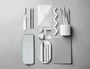 Antartik Estuche portatodo Prisma silicona soft rectangular gris