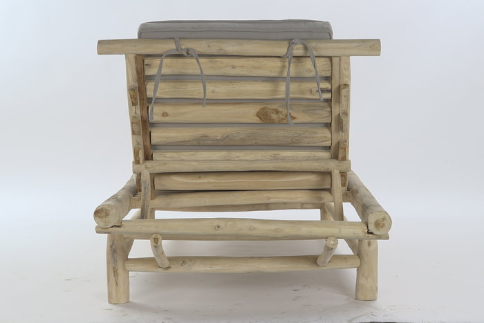 DKD Home Decor Tumbona Balines Natural Gris Teca y Poliester 209 x 36 x 86 cm DKD Home Decor Tumbona Balines Natural Gris Teca y Poliester 209 x 36 x 86 cm