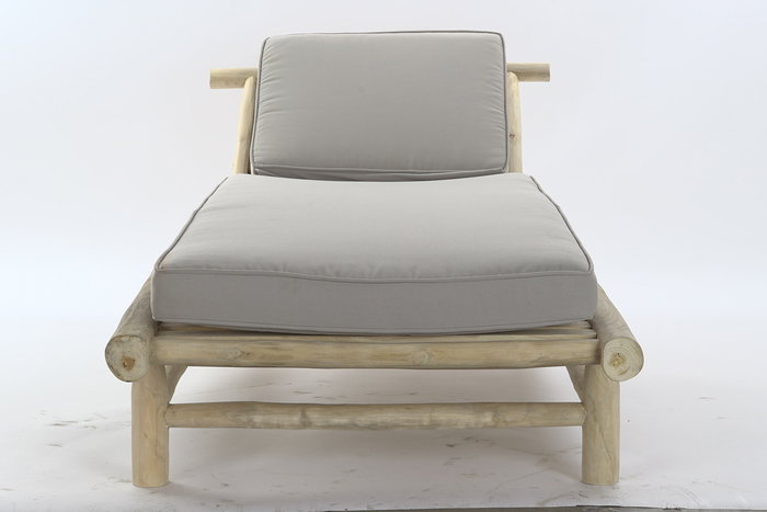 DKD Home Decor Tumbona Balines Natural Gris Teca y Poliester 209 x 36 x 86 cm DKD Home Decor Tumbona Balines Natural Gris Teca y Poliester 209 x 36 x 86 cm