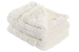 DKD Home Decor Manta de Poliéster para Sofá, Crudo, 130x170 cm