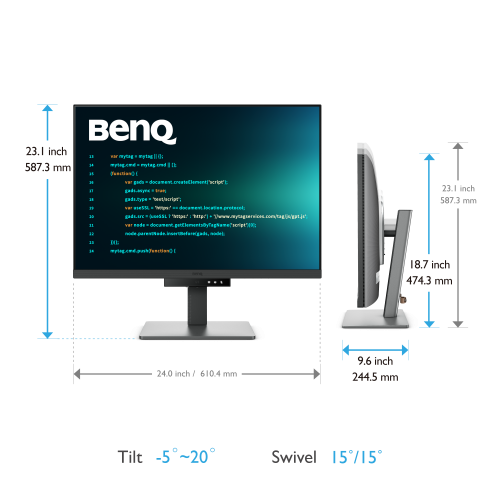 BenQ Pantalla para PC 71.6 cm (28.2") 4K Ultra HD 3840 x 2560 IPS Negro 9H.LM1LJ.TBE
