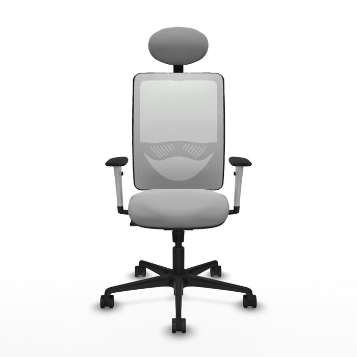 PIQUERAS Y CRESPO Silla de oficina Zulema con mecanismo Sincro, Gris claro y Blanco PIQUERAS Y CRESPO Silla de oficina Zulema con mecanismo Sincro, Gris claro y Blanco