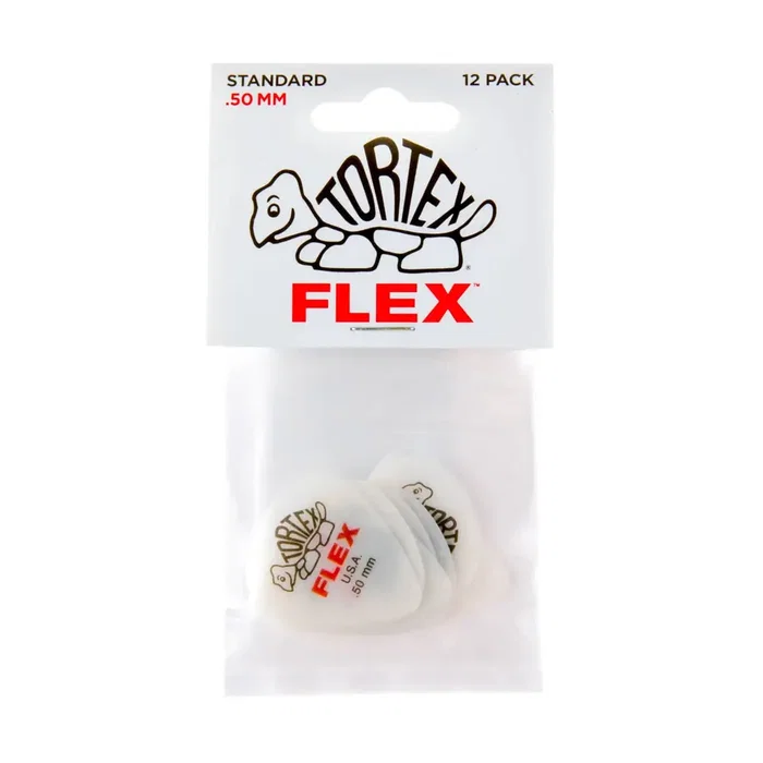 DUNLOP Púas Tortex Flex Standard 0,50 mm (pack de 12)