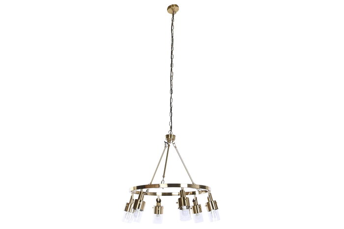 DKD Home Decor Lámpara de Techo Moderna Dorada Metal Cristal 66 x 60 x 66 cm DKD Home Decor Lámpara de Techo Moderna Dorada Metal Cristal 66 x 60 x 66 cm