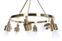 DKD Home Decor Lámpara de Techo Moderna Dorada Metal Cristal 66 x 60 x 66 cm