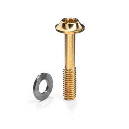 Absolute Black Tornillo de Titanio Flat Mount 27mm con Arandela de Fricción Ultra Baja para Pinza de Freno