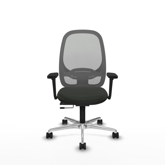 PIQUERAS Y CRESPO Silla de oficina Cilanco con mecanismo Sincro/Traslack Negro y Gris