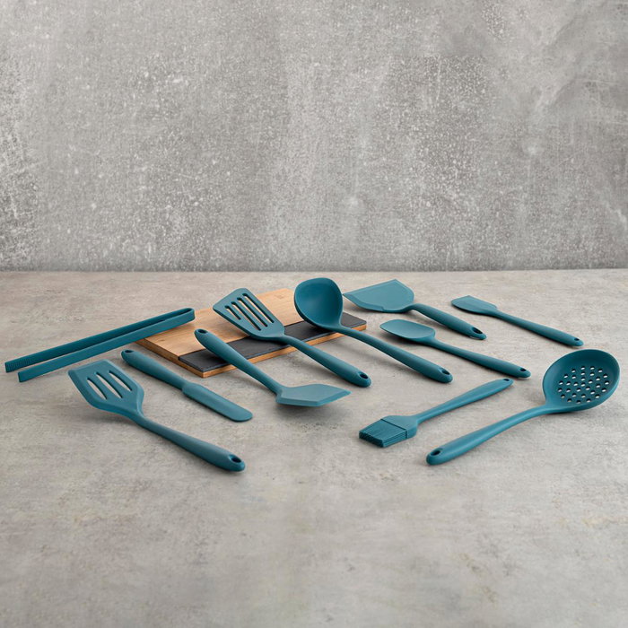 Quid Espumadera Silicona Confort 32 cm Azul (12 Unidades)