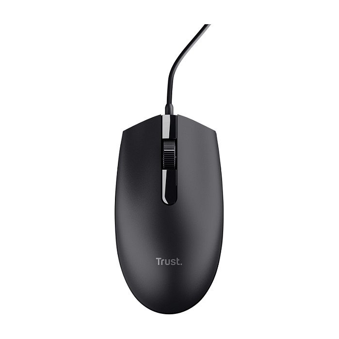 Trust TM-101 Ratón Óptico Ambidextro Negro