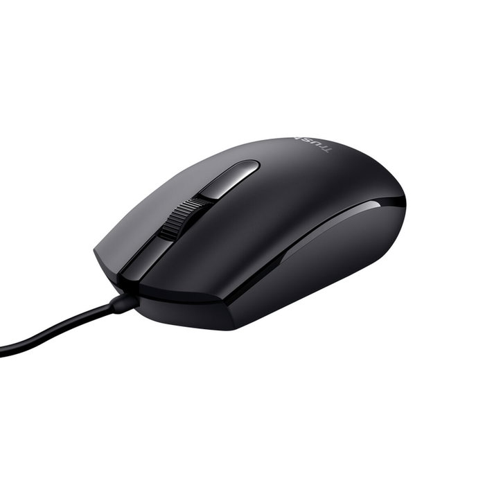 Trust TM-101 Ratón Óptico Ambidextro Negro