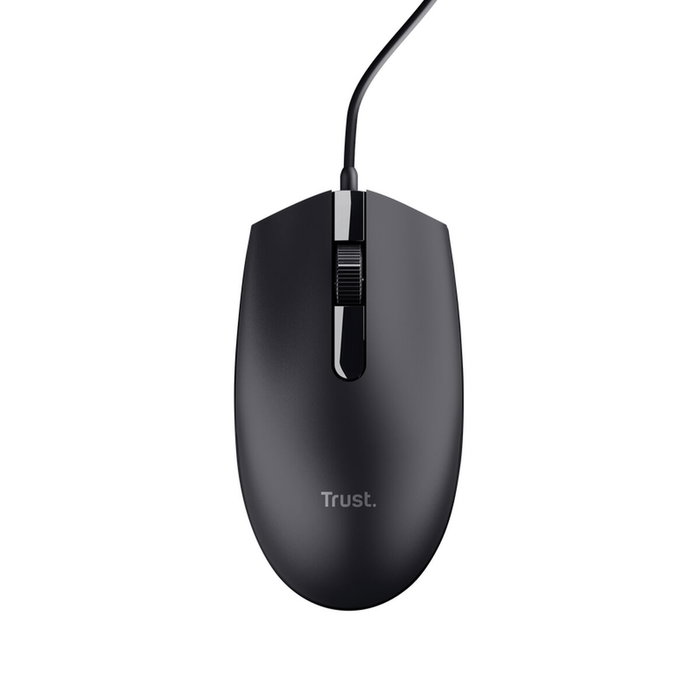 Trust TM-101 Ratón Óptico Ambidextro Negro