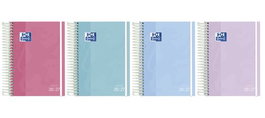 Agenda Escolar (2026-27) Oxford Touch Pastel Espiral Tapa Extradura Con Goma 4º D/P Surtido (4 Col.)