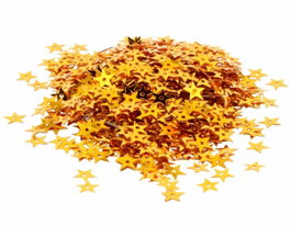 Innspiro Bote de Lentejuelas de Aluminio Estrellas Doradas 7mm 30gr