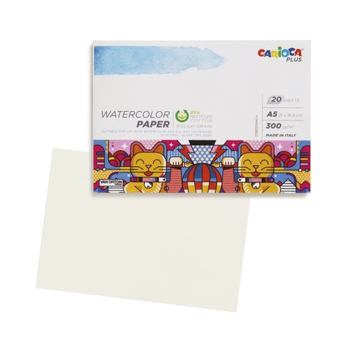 Bloc De Dibujo Carioca Plus Acuarela Encolado A5 300G 20H Bloc De Dibujo Carioca Plus Acuarela Encolado A5 300G 20H