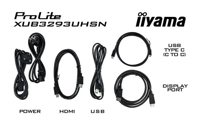 iiyama Monitor ProLite XUB3293UHSN-B5 32'' 4K UHD IPS KVM USB-C