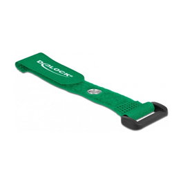 DeLOCK Bridas de cable con lazo y ojal de sujeción 150 x 20 mm Verde (5 unidades)