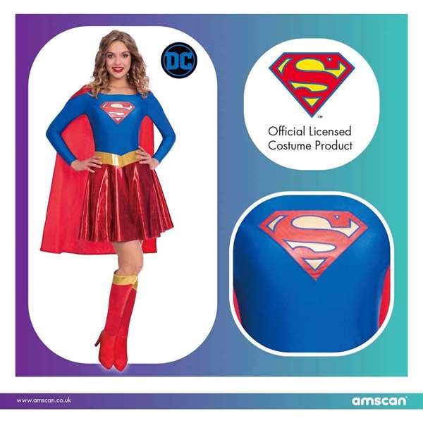Disfraz adulto w.b. supergirl talla XL 42/44