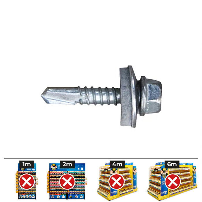 Celo Tornillo 7301 Punta Broca Cabeza Hexagonal con Arandela EPDM 4,8 x 25 mm (500 uds.) Celo Tornillo 7301 Punta Broca Cabeza Hexagonal con Arandela EPDM 4,8 x 25 mm (500 uds.)
