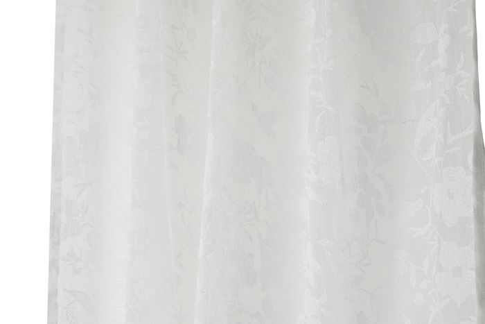 DKD Home Decor Cortina Romantico Blanco 260 x 140 cm (2 Unidades) Poliester