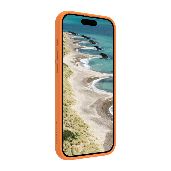 Dbramante1928 Funda trasera para móvil, plástico, naranja, compatible con MagSafe para Apple