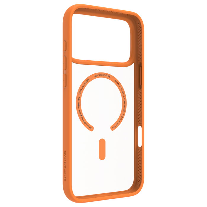 dbramante1928 Grenen Funda trasera naranja con compatibilidad MagSafe para Apple