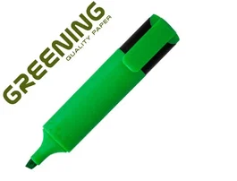 Zendesk Rotulador Fluorescente Punta Biselada Verde - Trazo 1/4 mm