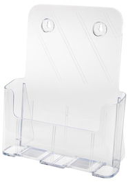 Portafolletos Sobremesa Deflect-O A4 Vertical 1 Compartimento Respaldo Alto Cristal