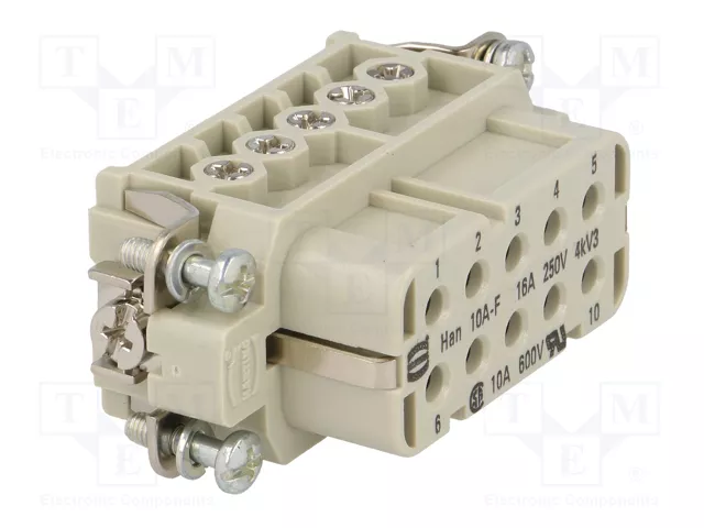 HARTING Han® A Plantilla de Contacto Hembra 10+PE