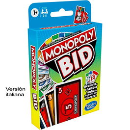 Hasbro Gaming Monopoly Bid F1699 Juego de Cartas