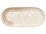 Vessia Bandeja Ovalada Patinada Cerámica Marrón y Blanco, 33 x 15.5 x 3 cm (Set de 24)