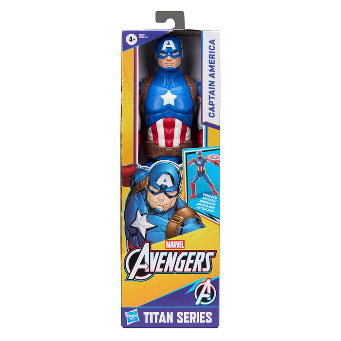 Hasbro G2771 Figura Titan de Acción Marvel Avengers Capitán América, Diseño Clásico de Cómic, 29 cm